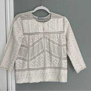 3 for $30 | Marolli New York White Eyelet Embroidered Blouse Top